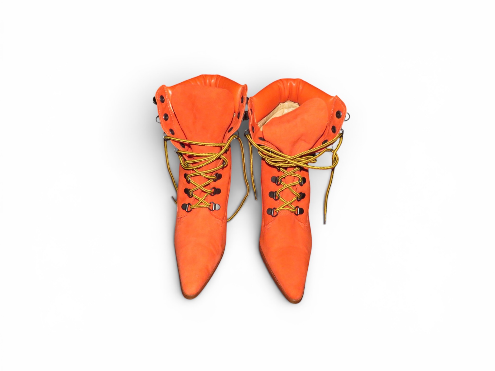 Manolo Blahnik Orange Oklamod Boots