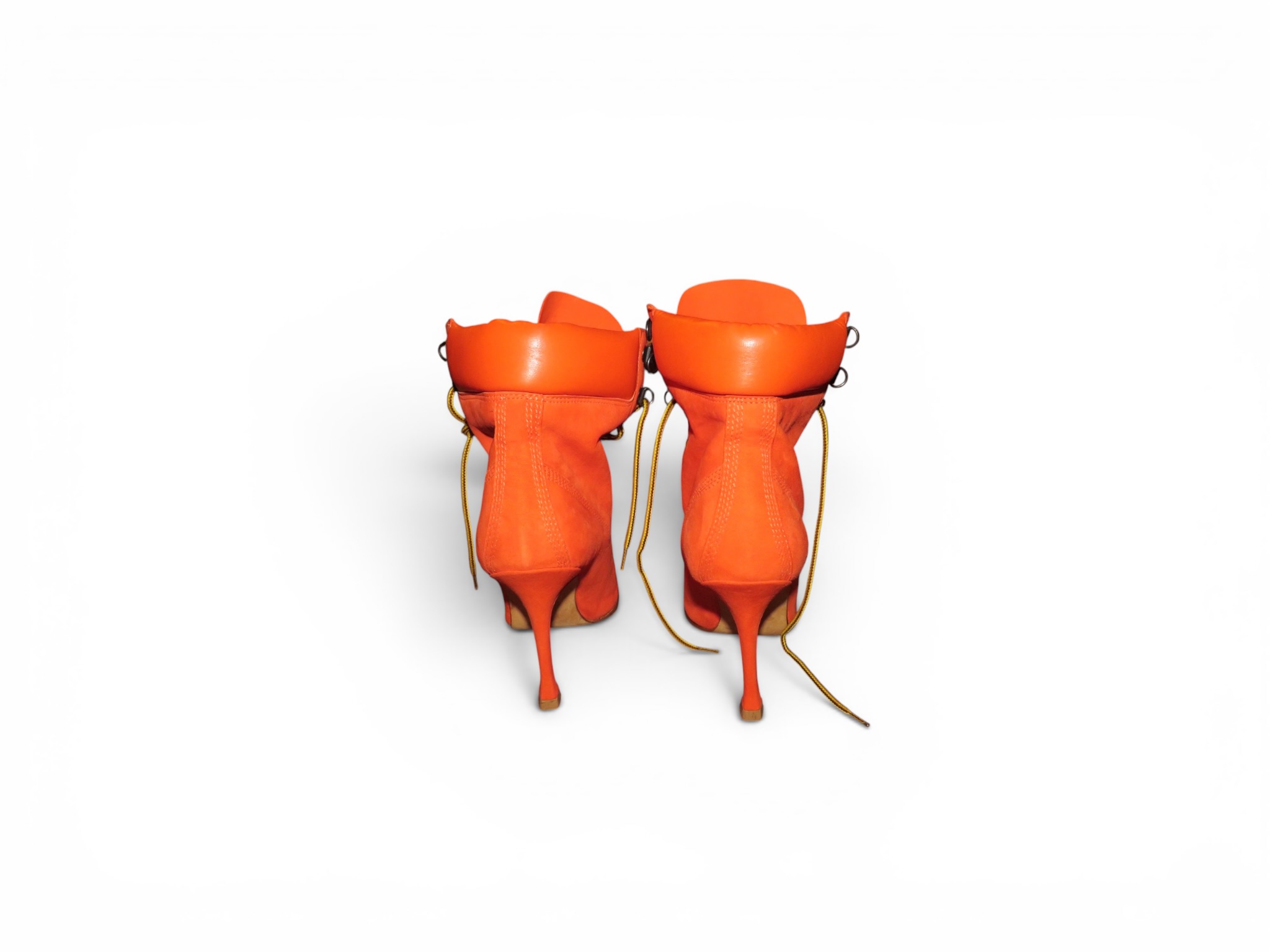 Manolo Blahnik Orange Oklamod Boots - Image 7
